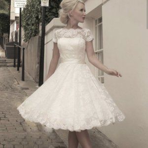 House of Mooshki Tea length Sarah wedding dress
